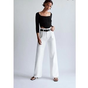 ZARA HIGH-WAISTED EXTRA LONG CAIA WIDE LEG JEANS
